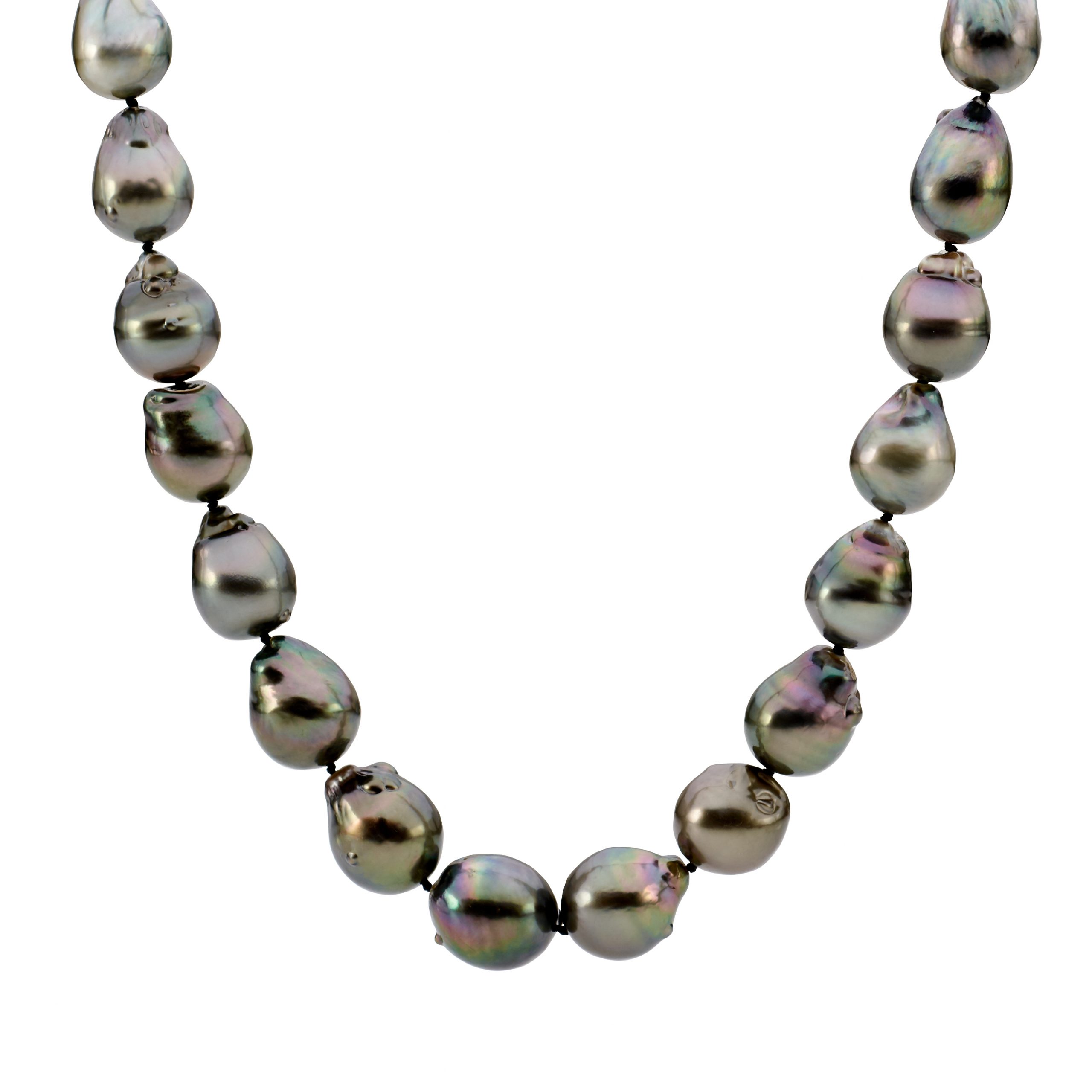 Buy Multi Color Tahitian Pearl Necklace, 11-12 Mm, Natural Color Tahitian  Cultured Pearl Necklace Baroque Online in India - Etsy