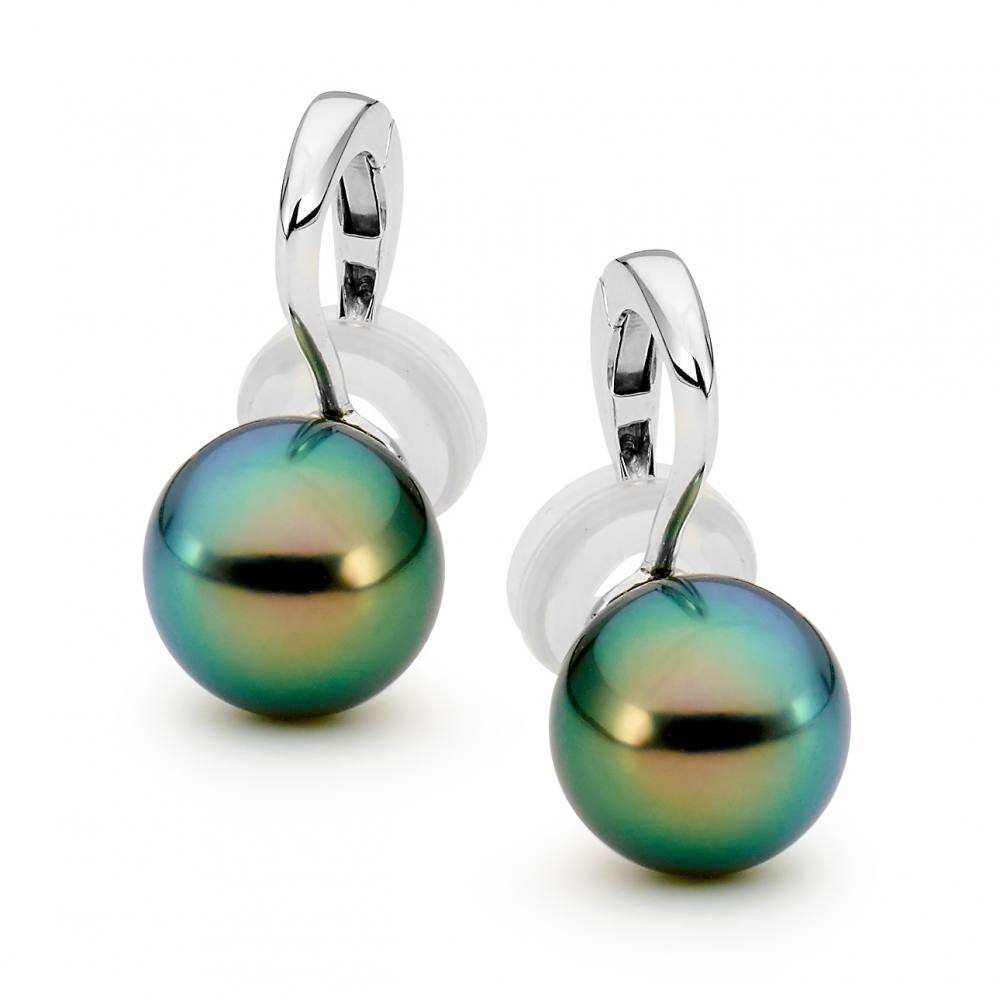 Minimalist gold pearl sleeper earrings available in Melbourne  Eliise Maar  Jewellery