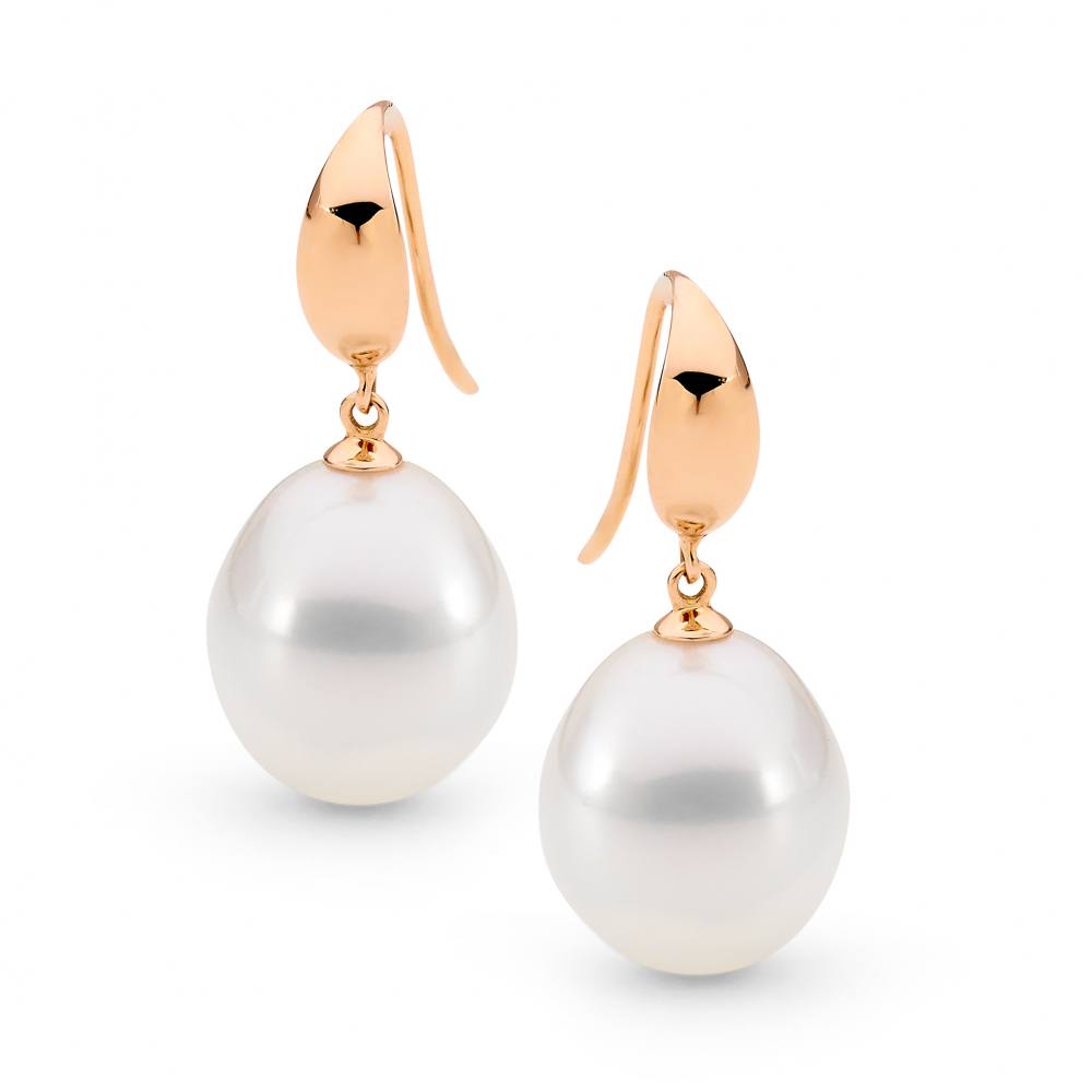 Ultraviolet Pearl Earrings in Rose Gold with Diamonds - 11-12mm – Maui  Divers Jewelry