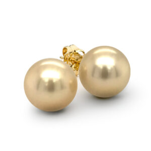 10mm golden pearl studs