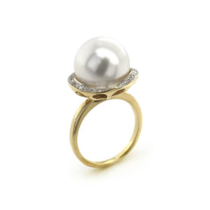 Halo White Pearl Ring