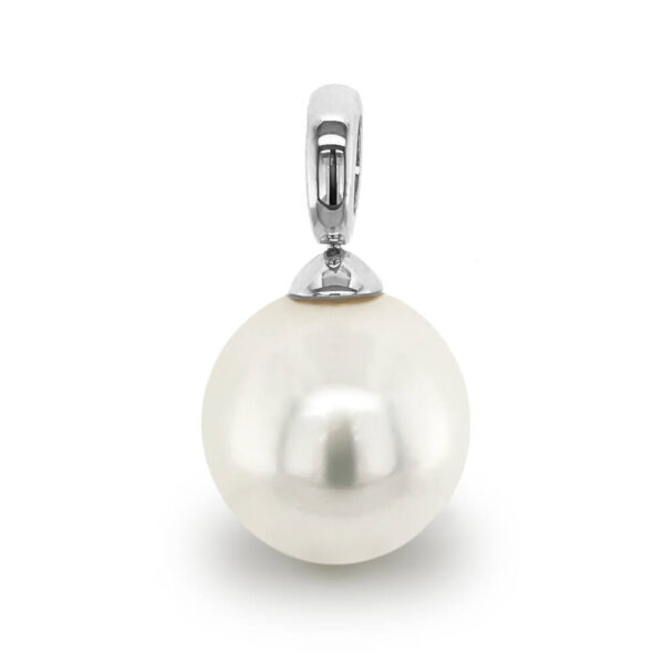 13mm South Sea Pearl with Fixed 18 carat White Golden Pendant Top