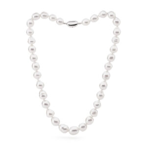 Drop-circle shaped South Sea White Pearl Necklace
