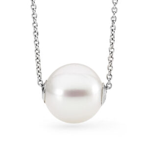 MMC Womens Necklaces Pendants Classic Round Pearl Silver Jewelry 
