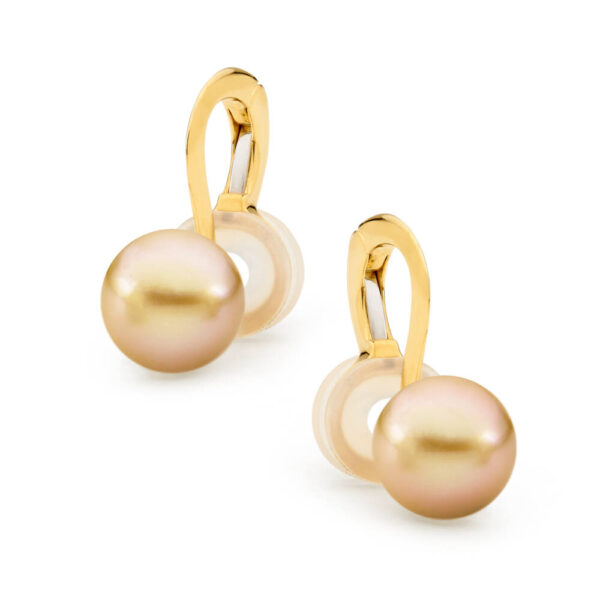 Clip-on Golden Pearl Earrings