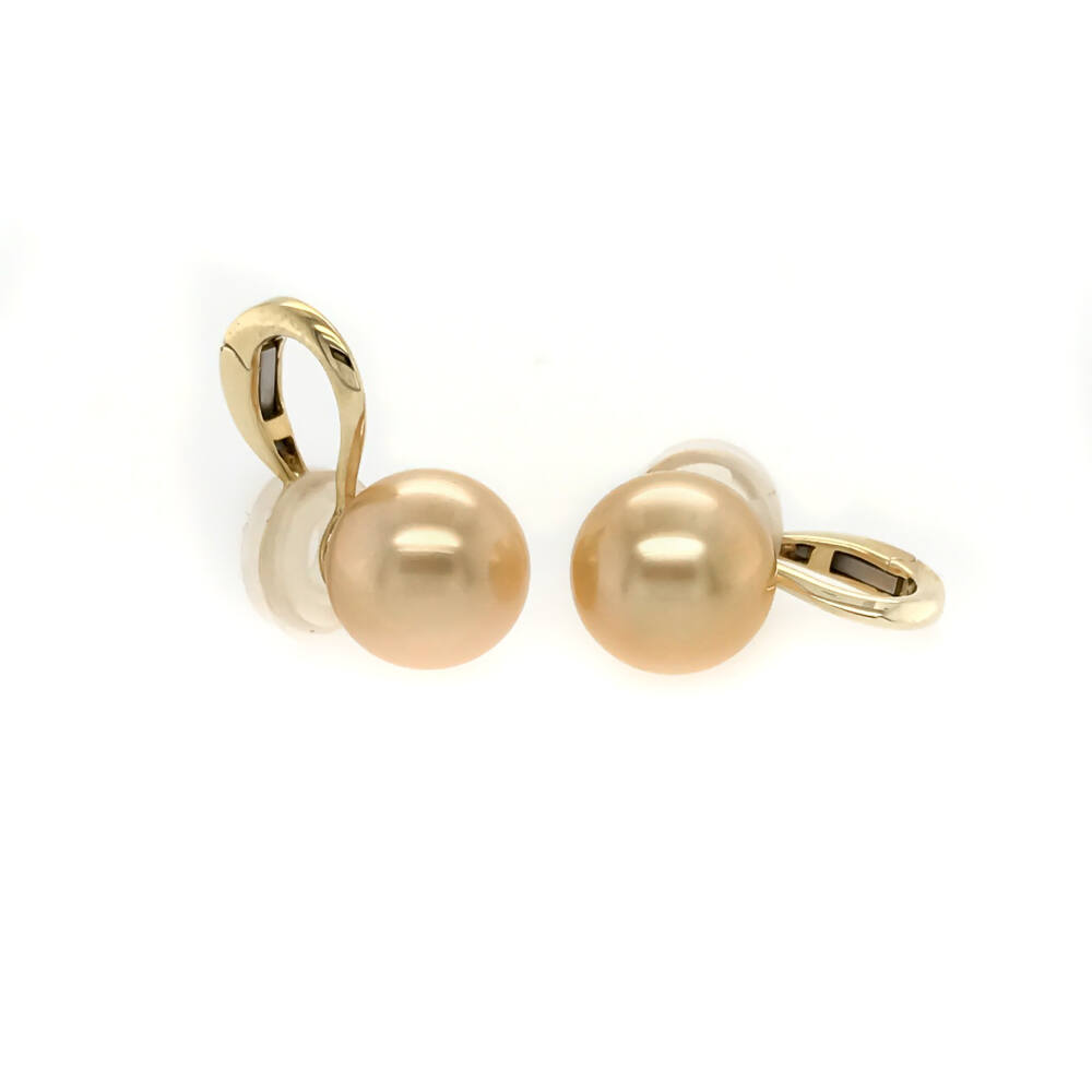 Clip-on Golden Pearl Earrings