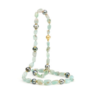 Aquaprase & Tahitian Pearl Necklace