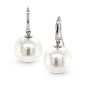 13mm South Sea Circle Shaped Pearls on Sterling Silver Hooks