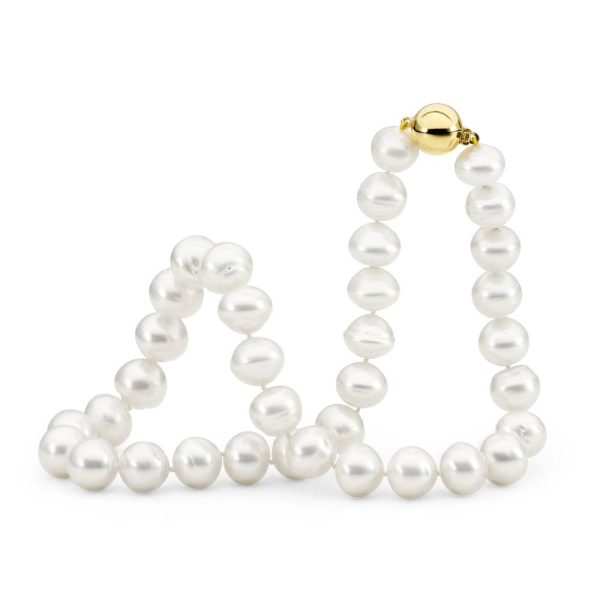 12-14mm Circle Shaped South Sea White Pearl Necklace