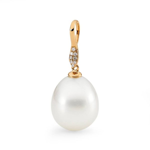 11mm Drop South Sea Pearl on Rose Gold Pendant