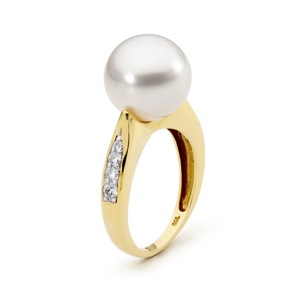 Tapered Shoulder South Sea Pearl Ring - Aquarian Pearls