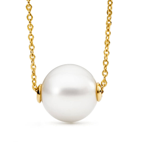 14mm South Sea Pearl on a Slider Necklace - Aquarian Pearls